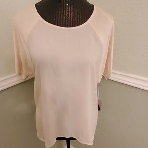 NWT FOREVER 21 Contemporary mixed media top